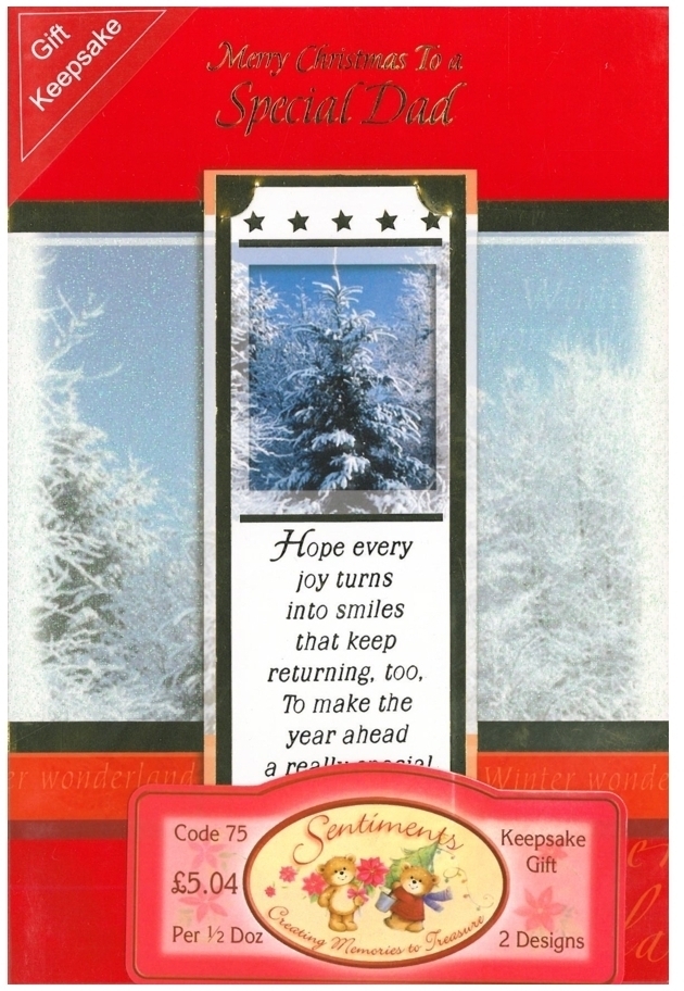 XMAS CARDS,Dad 6`s Snowy Forest Text