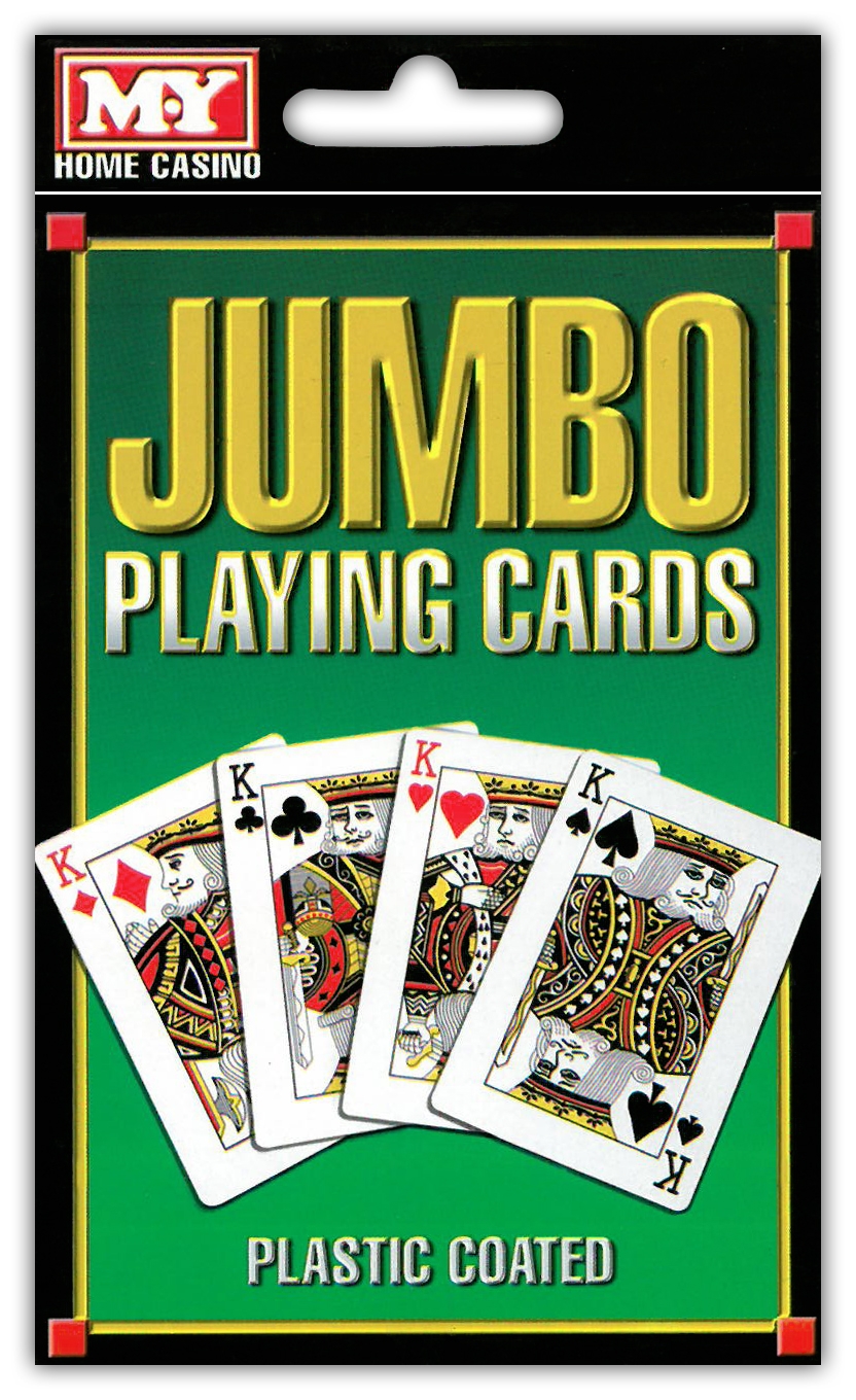 PLAYING CARDS,Jumbo, 3.5x5.5in 93x142mm H/pk CDU [Splittable]