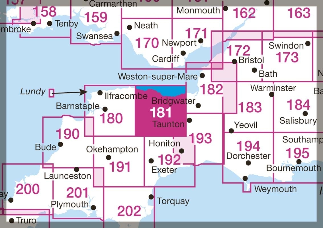 MAP,O/S Minehead & Brendon Hills (with Download) [Splittable]