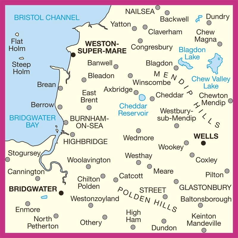 MAP,O/S Weston/Bridgwater/ Wells (with Download) [Splittable]
