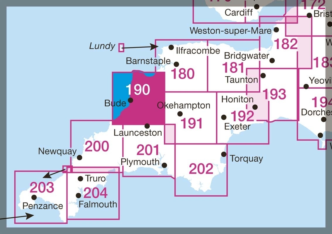 MAP,O/S Bude & Clovelly (with Download) [Splittable]