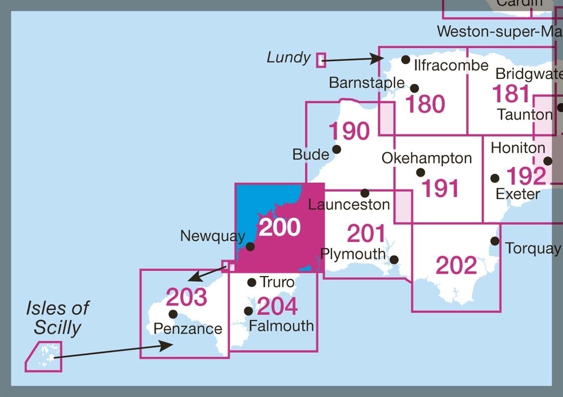 MAP,O/S Newquay & Bodmin (with Download) [Splittable]