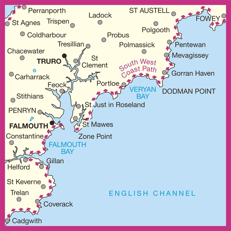 MAP,O/S Truro & Falmouth (with Download) [Splittable]
