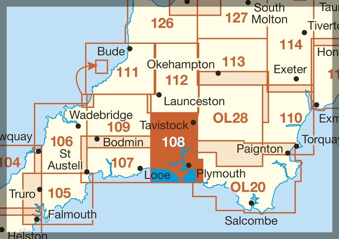 MAP,O/S Lower Tamar Valley Explorer 2.5in (Was £12.99) [Splittable]