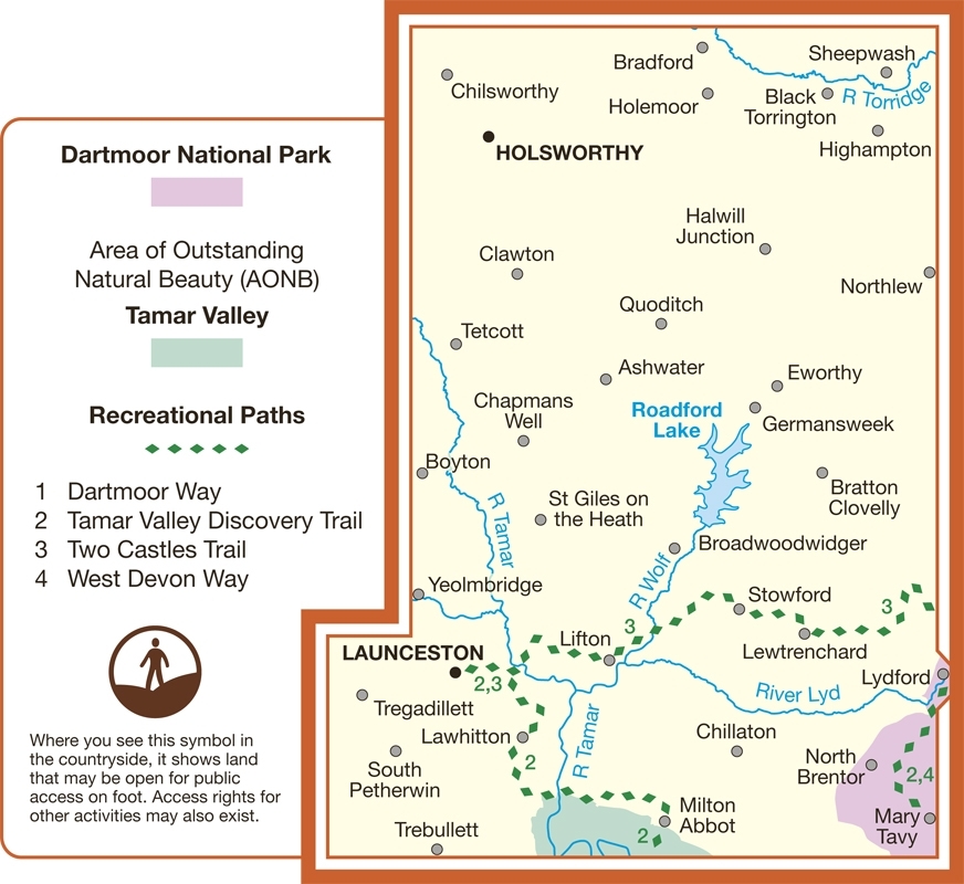 MAP,O/S Launceston & Holsworthy (with Download) [Splittable]
