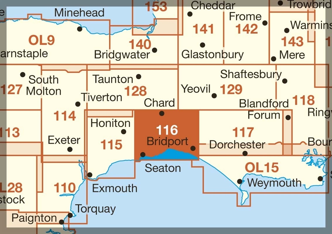 MAP,O/S Lyme Regis & Bridport Explorer 2.5in (with Download) [Splittable]