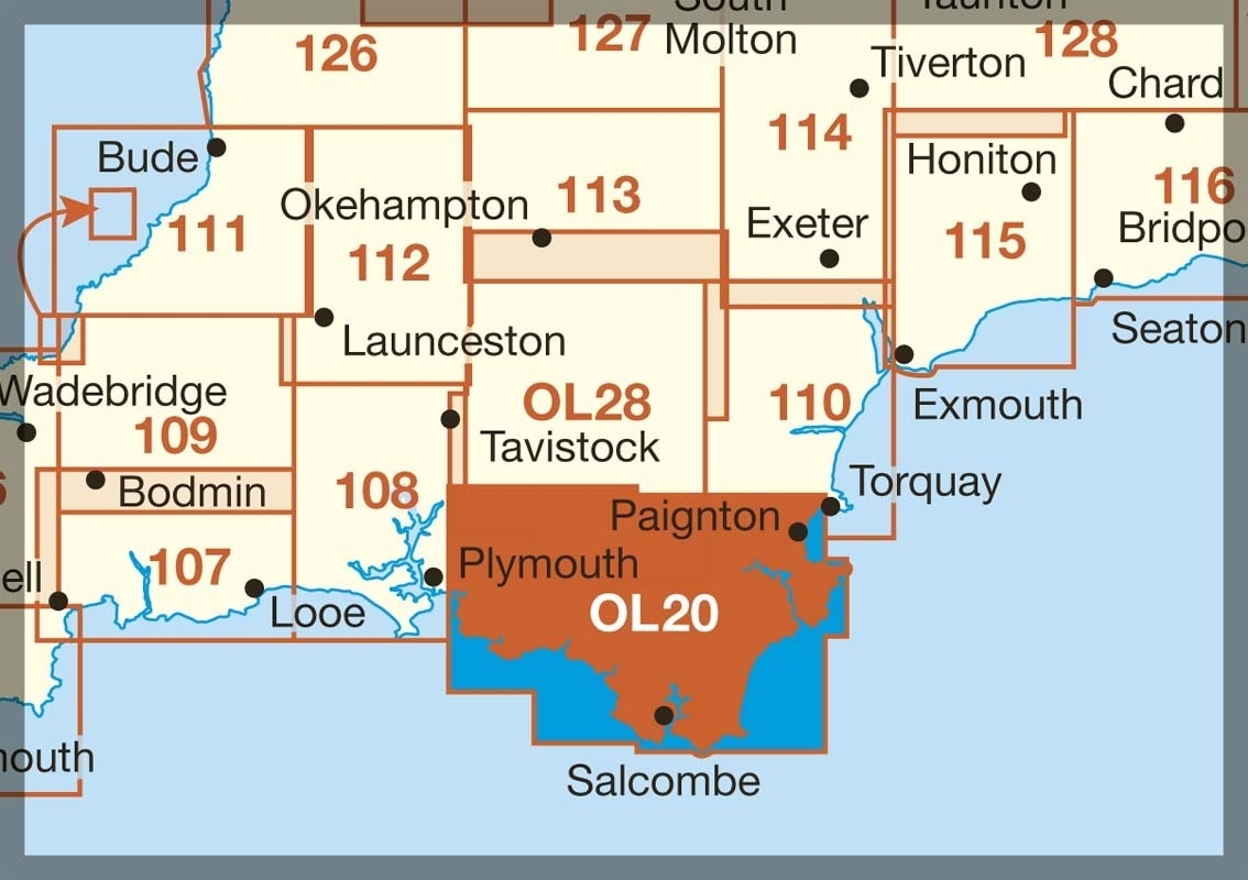 MAP,O/S South Devon Explorer 2.5in (with Download) [Splittable]