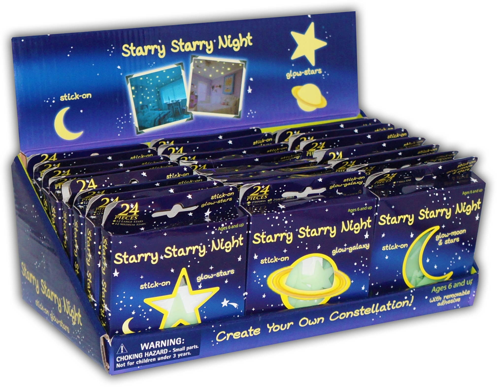 GLOW STARS,Starry Starry Night ,Stick On,H/pk,CDU [Splittable]