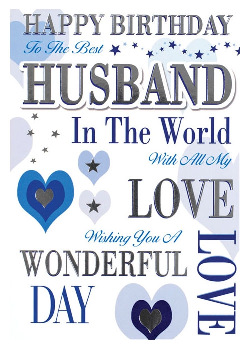 BIRTHDAY CARDS,Husband 6`s Love Hearts