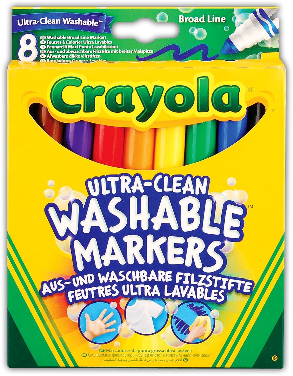 MARKERS,Broad Washable 8`s [Splittable]