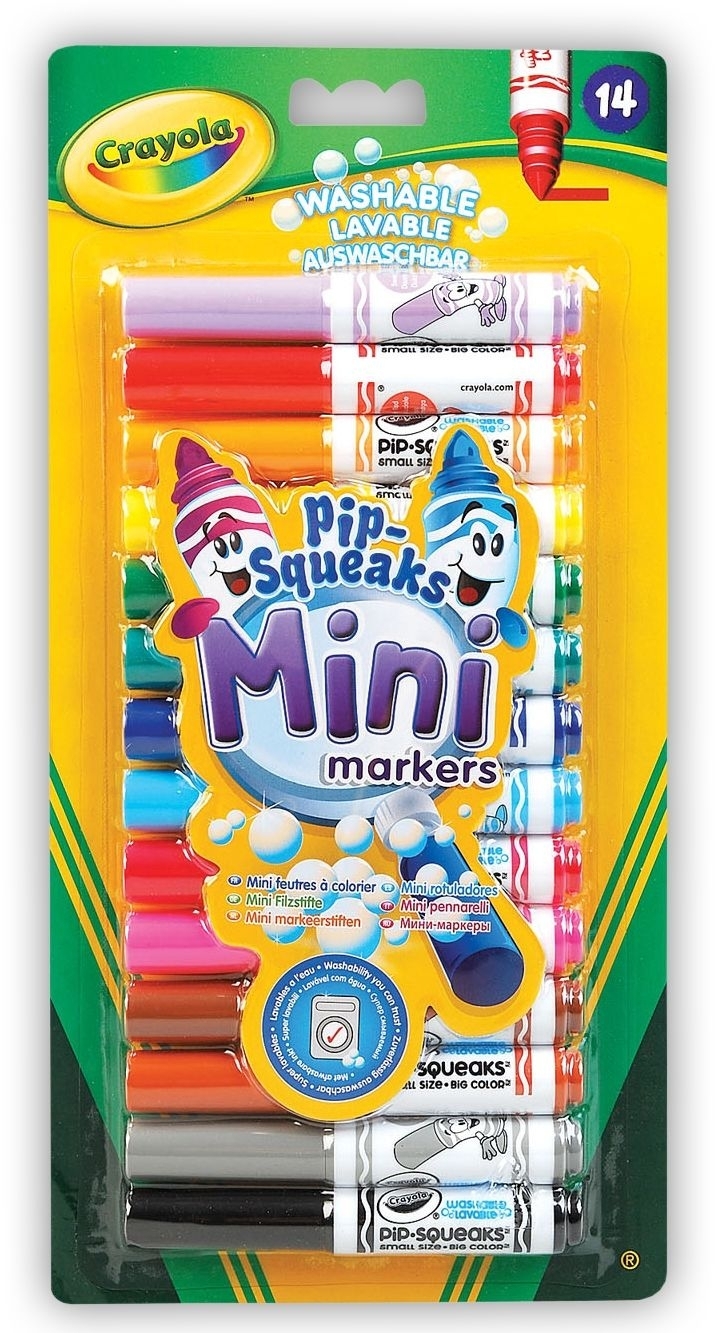 MARKERS,Mini Pip Squeaks Washable 14`s (Crayola) [Splittable]