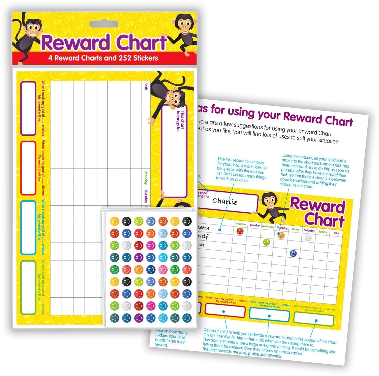 REWARD CHART,With Stickers H/pk [Splittable]
