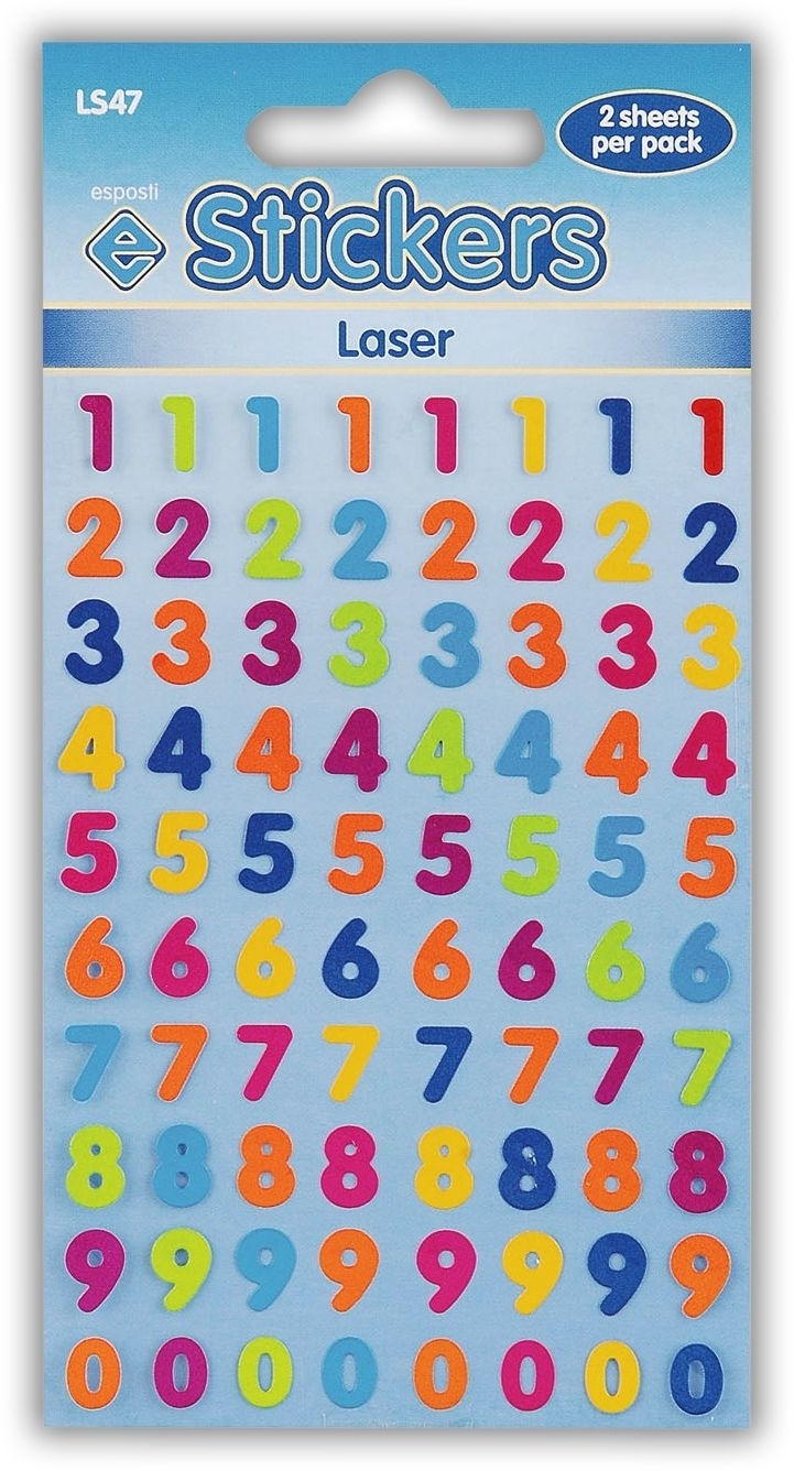 STICKERS,Laser Numbers [Packs Only]
