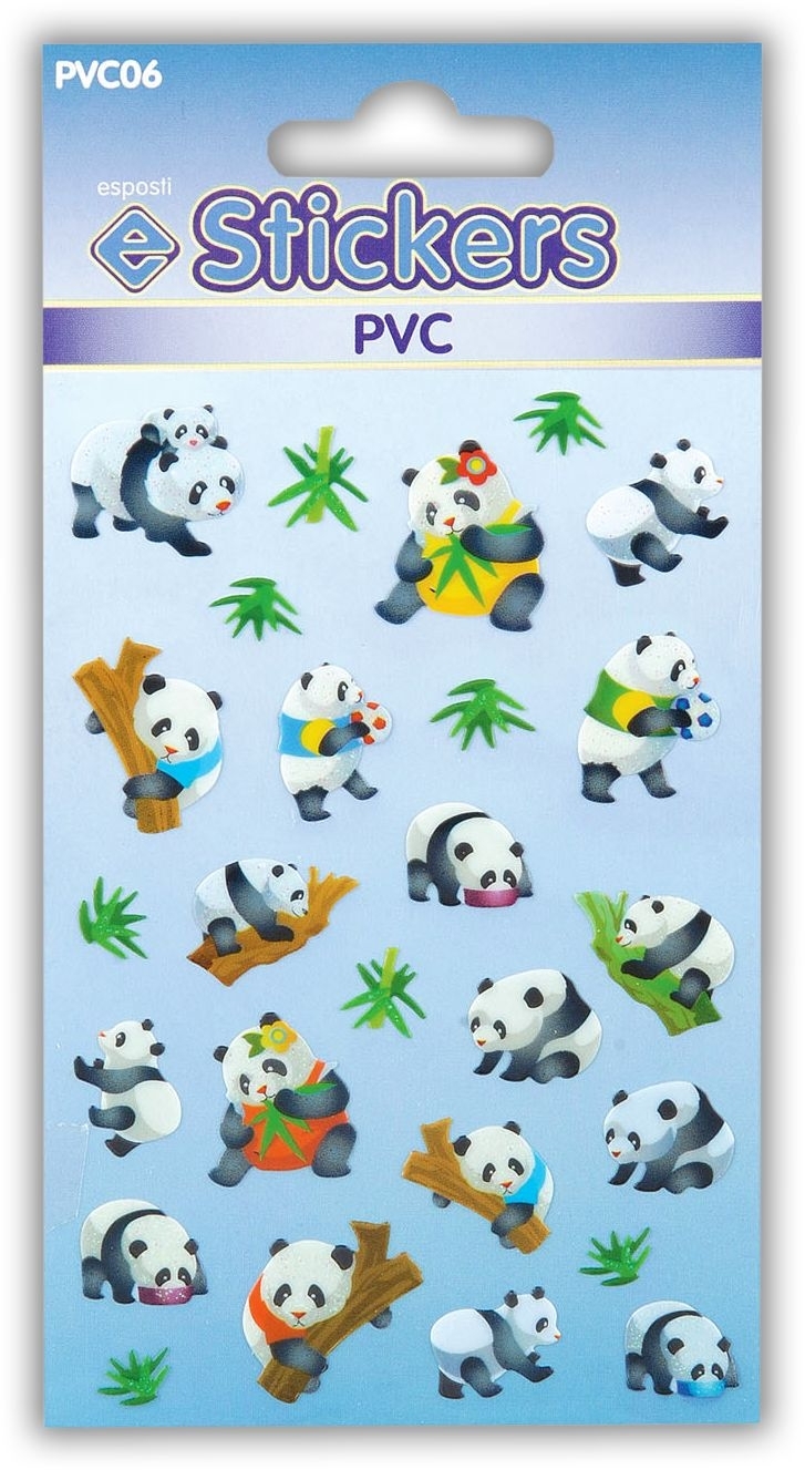 STICKERS,PVC Pandas [Packs Only]