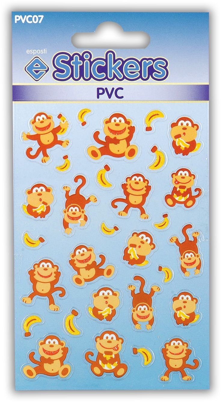 STICKERS,PVC Monkeys [Packs Only]