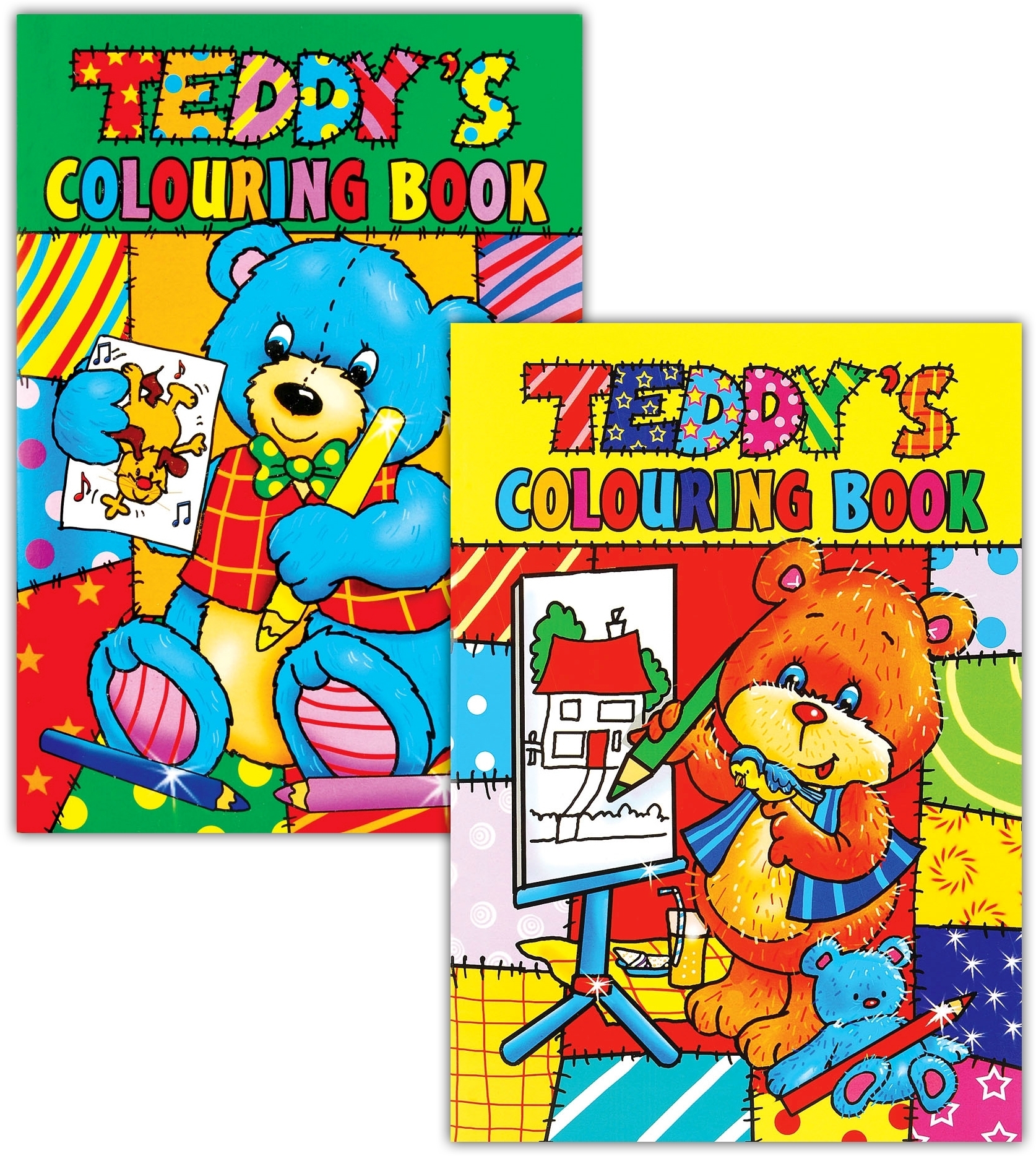 COLOURING BOOK,Teddy 4 Asst. [Packs Only]