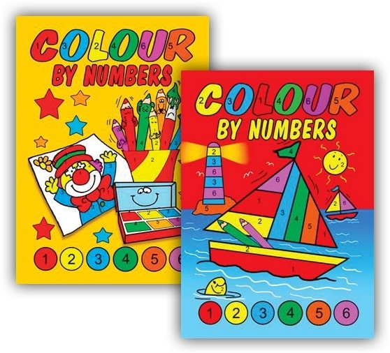 COLOURING BOOK,Colour By Numbers 4 Asst. [Packs Only]