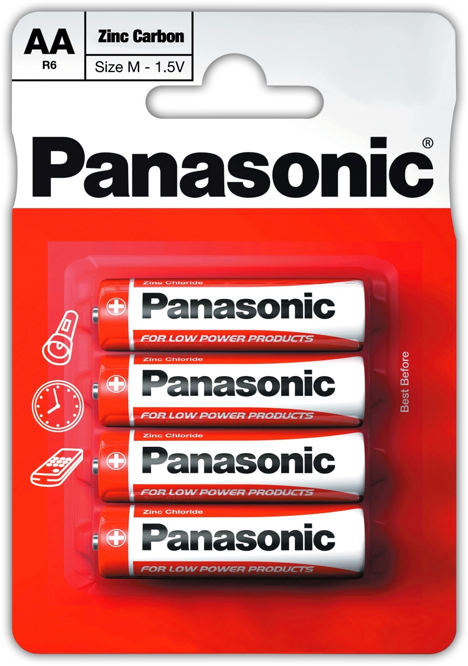PANASONIC Zinc Batteries AA 4`s I/cd [Packs Only]