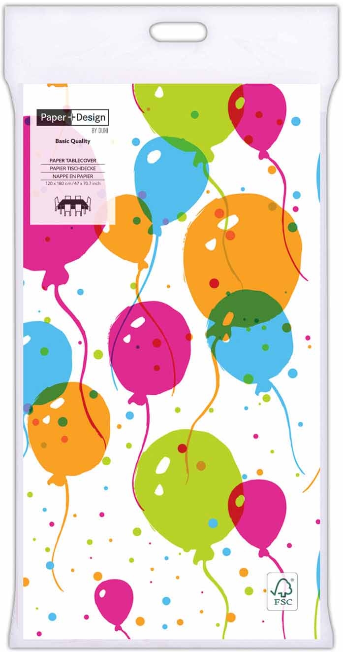 TABLECOVER,Balloons 120x180cm H/pk [Splittable]
