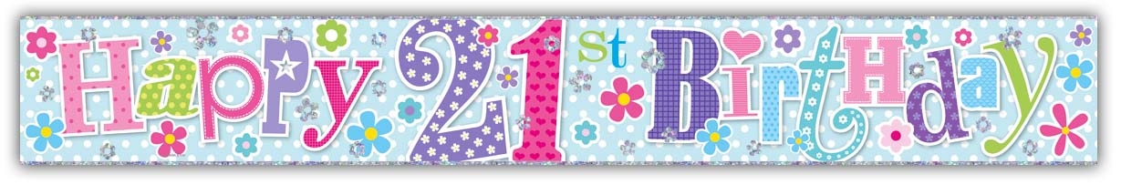 BANNER,Happy 21st Female [Packs Only]
