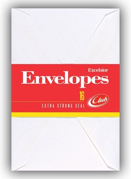 CLUB ENVELOPES,No.2 White 16`s [Packs Only]