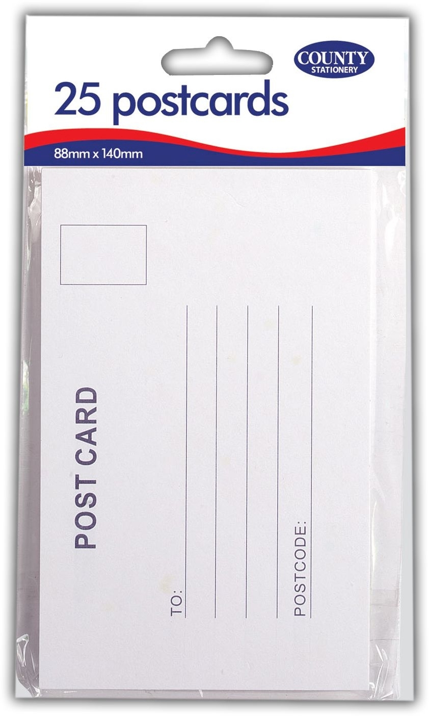 POSTCARDS,White 25`s H/pk C230A [Packs Only]