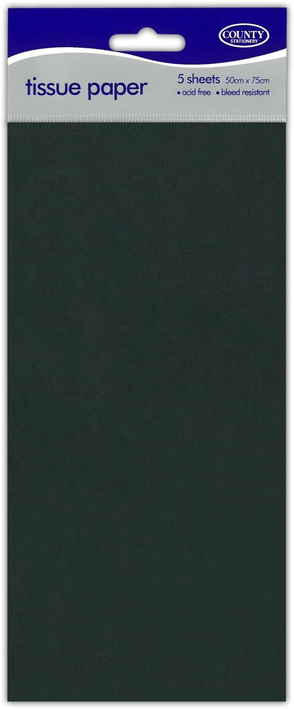 TISSUE PAPER,Black 5`s H/pk [Packs Only]