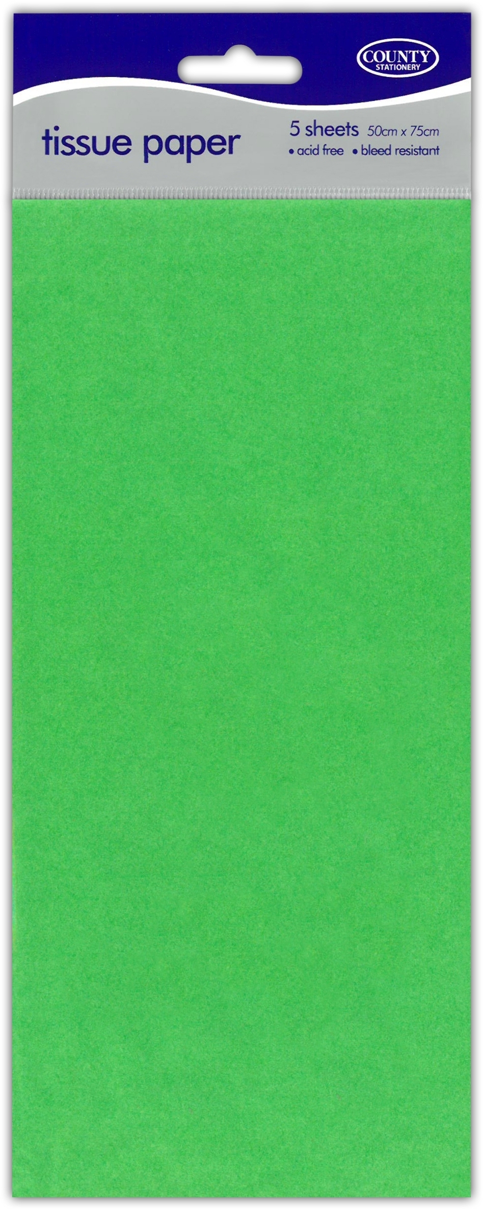 TISSUE PAPER,Light Green 5`s H/pk [Packs Only]