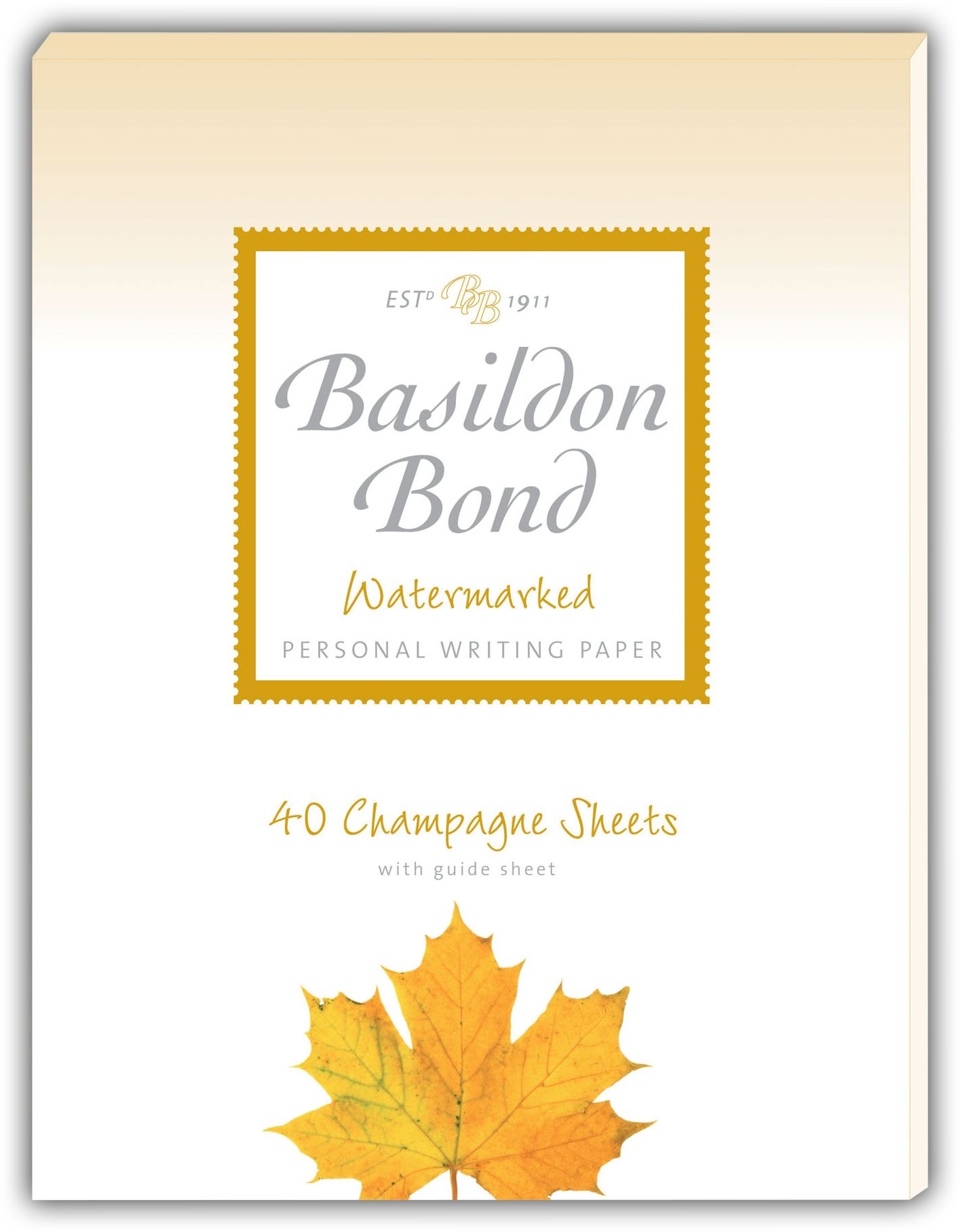 BASILDON BOND,Pads No.3 Champagne 40`s (Medium) [Packs Only]