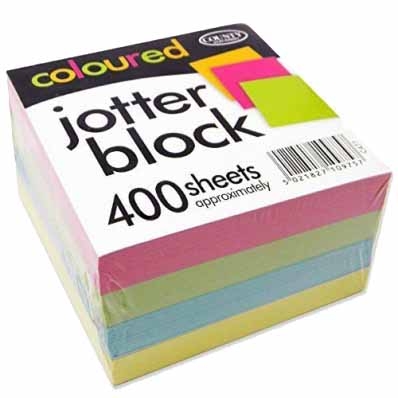 JOTTER,PAPER BLOCK, Pastel Coloured 89x89mm 400`s [Splittable]