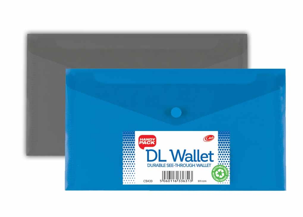 WALLET, Stud DL Asst Colours (Club) CB439 [Packs Only]