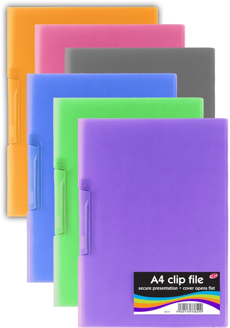 SWING CLIP GRIP FILE,A4 Asst Colours (Club) CB437 [Splittable]
