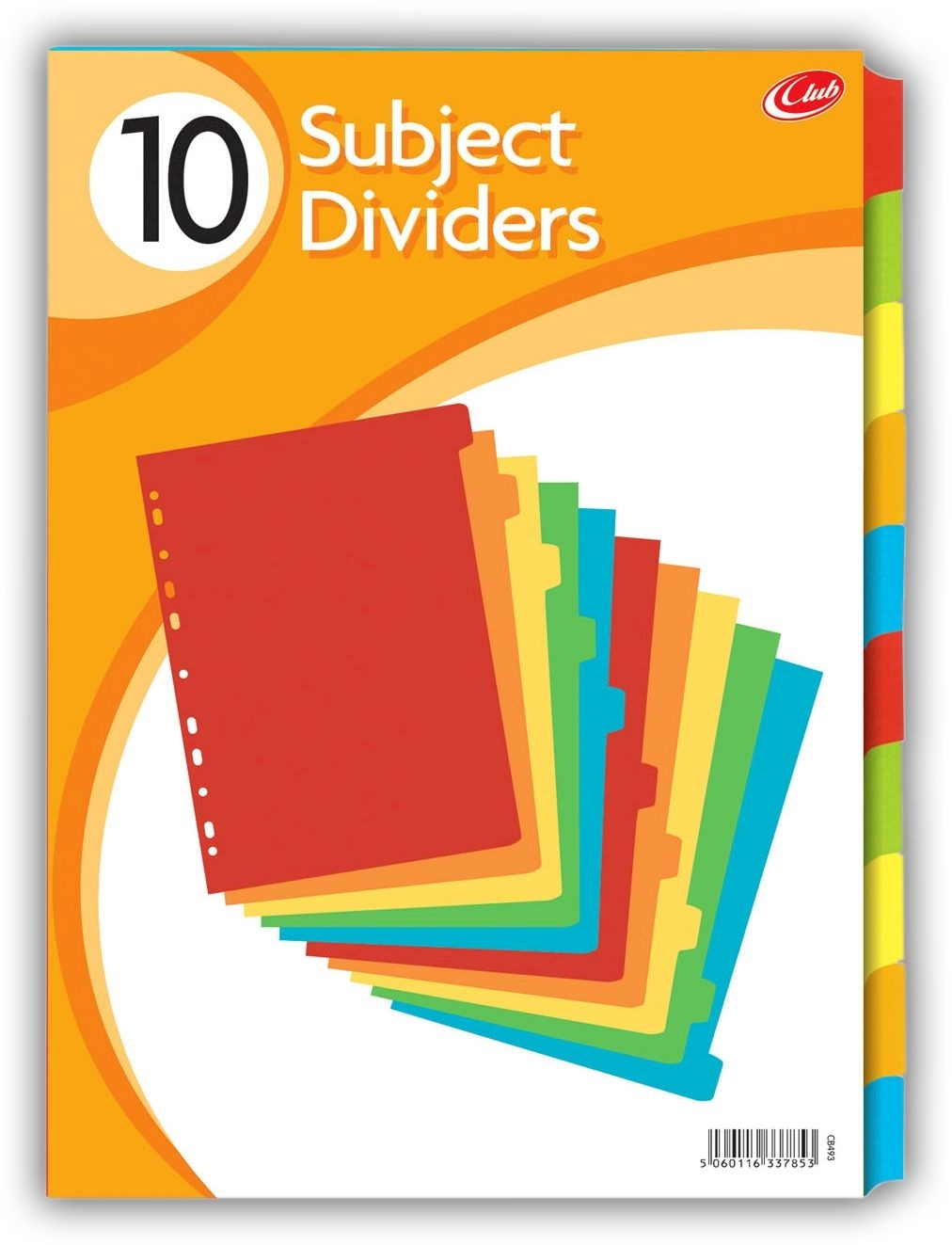 RING BINDER DIVIDERS,A4 10 Part (Club) [Splittable]