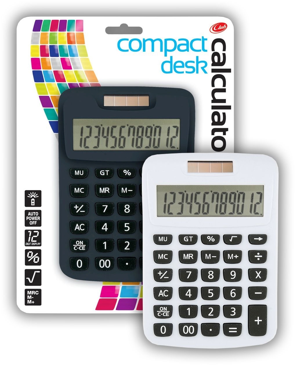 CALCULATOR,Desk Compact Dual Power I/cd CB556 [Splittable]