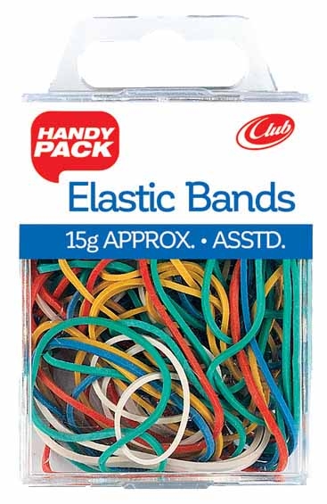 RUBBER BANDS,Asst.Cols H/pk (Handy Pack) CB592 [Packs Only]
