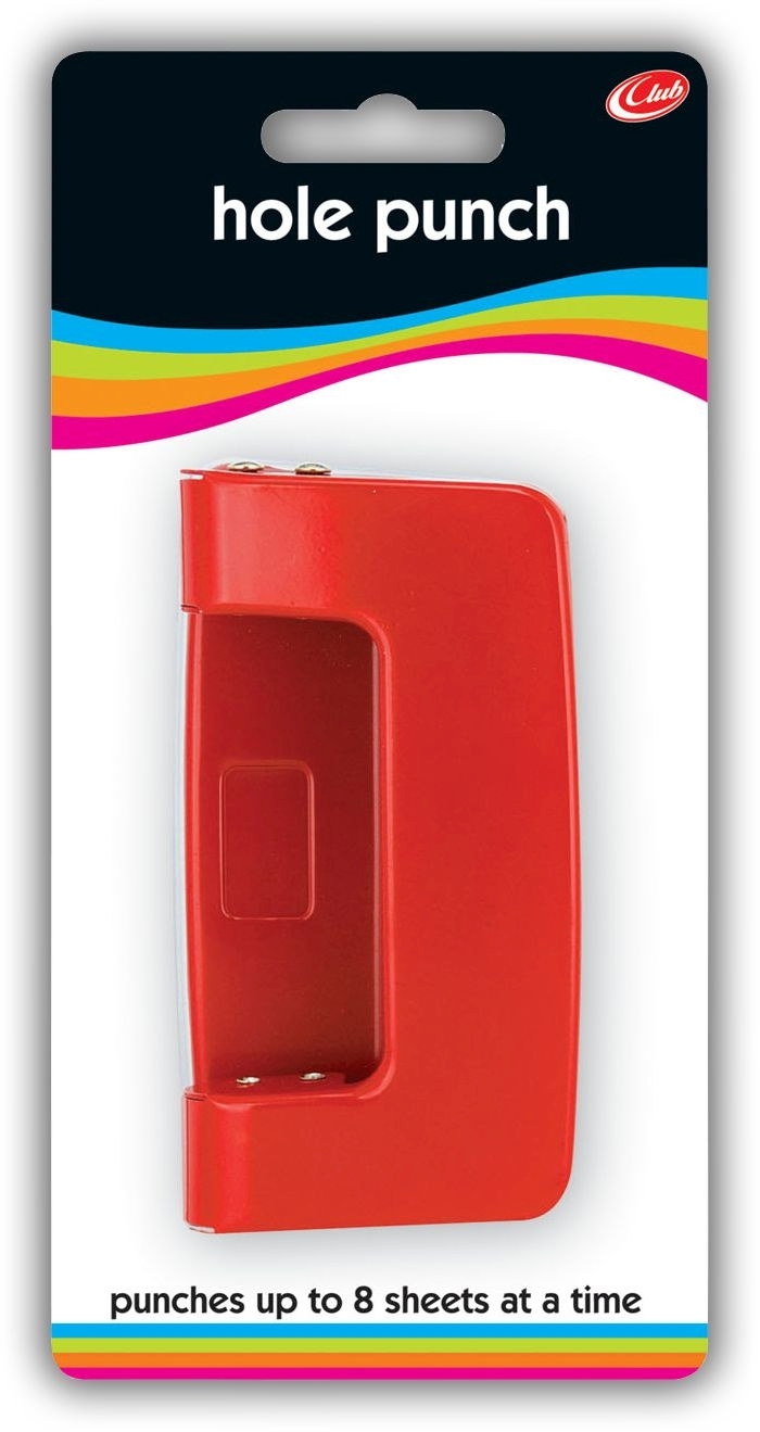 HOLE PUNCH,Metal,Asst.Cols (Club) I/cd [Splittable]