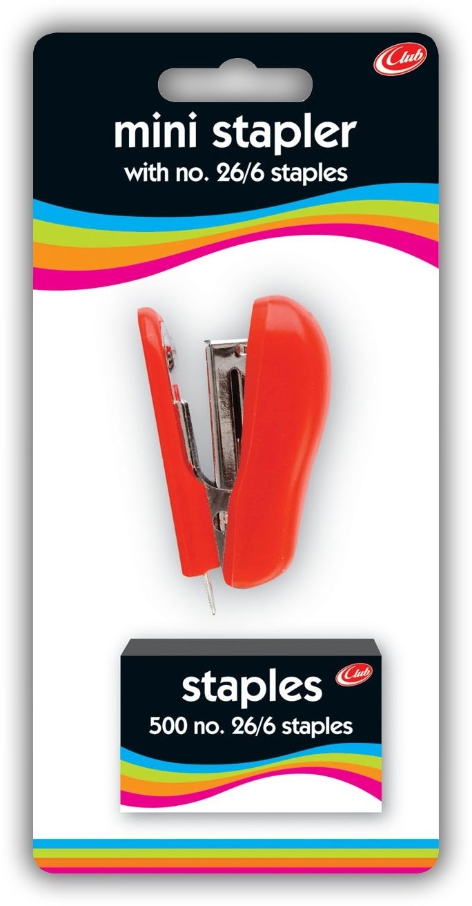 STAPLER,26/6 Mini I/cd (Club) CB482 [Splittable]