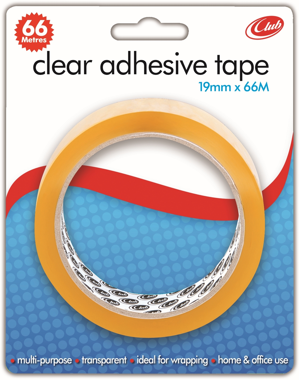 CLEAR TAPE,19x66 I/cd (Club) CB317 [Splittable]