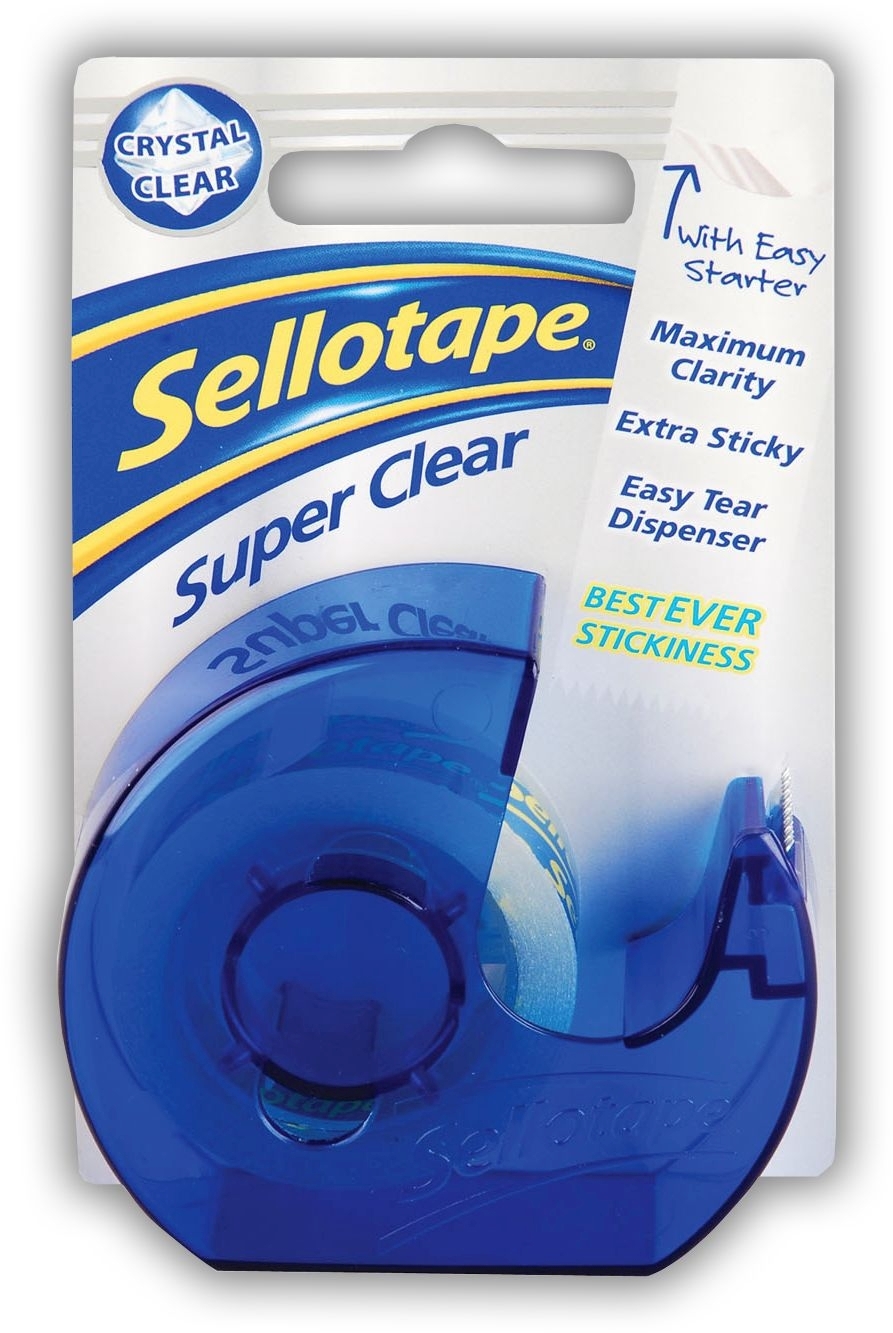SELLOTAPE,Superclear,Easy Tear Dispenser18 x15 I/cd [Splittable]