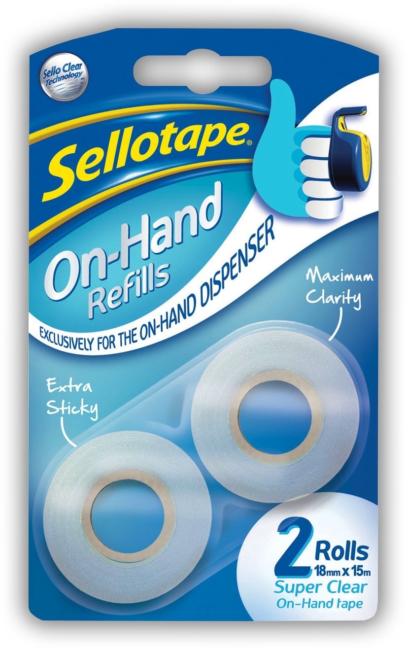 SELLOTAPE,On-Hand Refill 18x15 2 Rolls I/cd [Splittable]