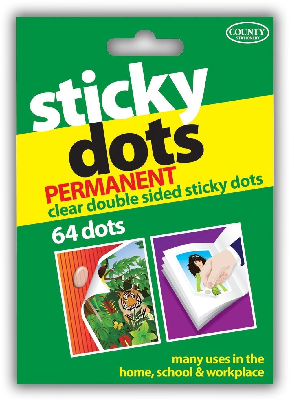 STICKY DOTS,Permanent 64`s Hang Pack (County) [Packs Only]