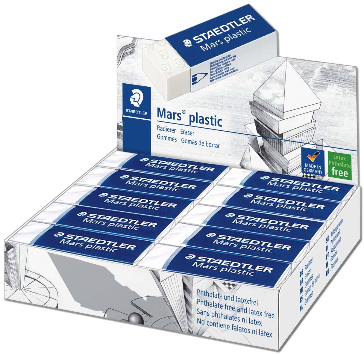 PENCIL ERASER, STAEDTLER Mars Plastic, CDU [Packs Only]
