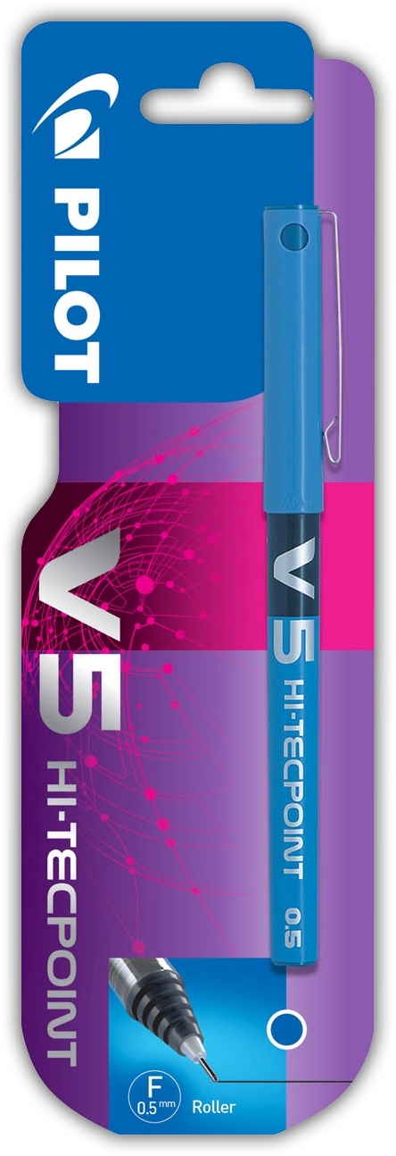 ROLLERBALL PEN,V5 Hi-Tec Blue I/cd (Pilot) [Splittable]
