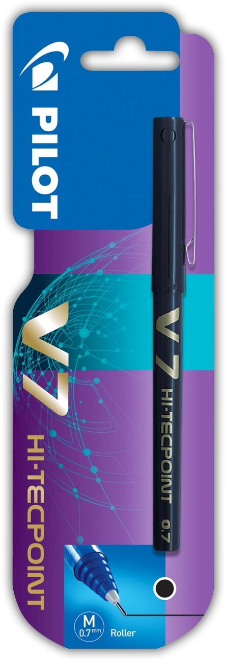 ROLLERBALL PEN,V7 Hi-Tec Black I/cd (Pilot) [Splittable]