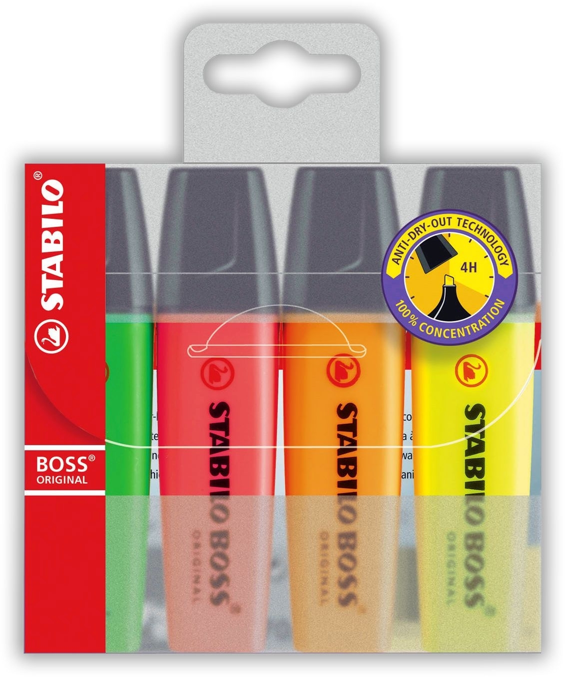 HIGHLIGHTER,Boss 4`s H/pk (Stabilo) [Splittable]