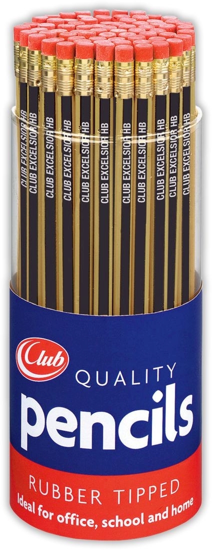 PENCIL,HB Rubber Tipped In Tub (Club) [Packs Only]