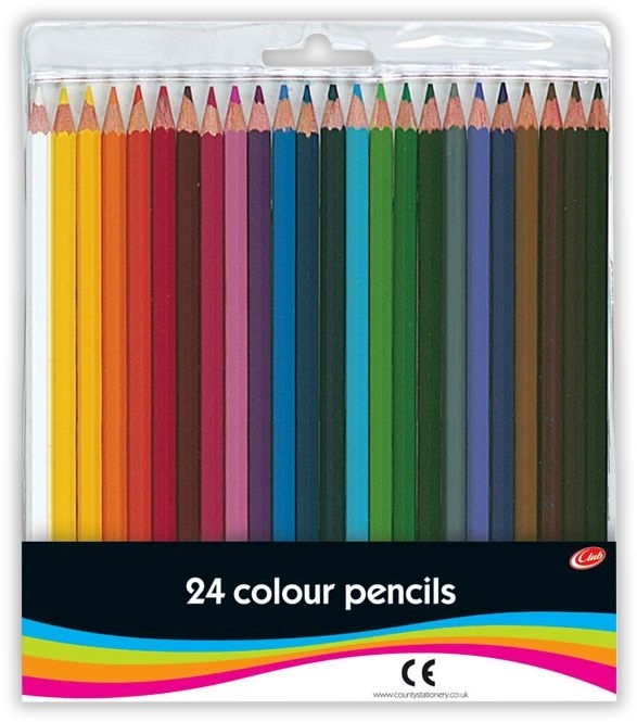 PENCIL,Coloured 24xFL Wallet H/pk (Club) CB164 [Splittable]