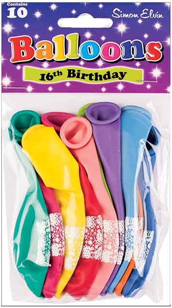 BALLOONS,16 Today 10`s [Packs Only]
