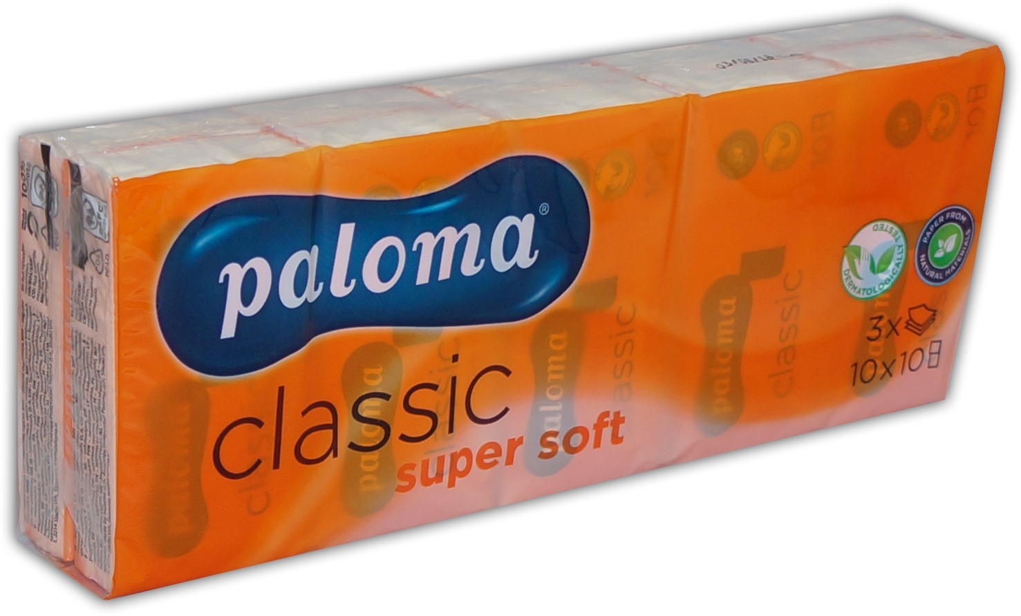 TISSUES,Pocket 3ply Super Soft White,10 x10`s (Paloma) [Splittable]