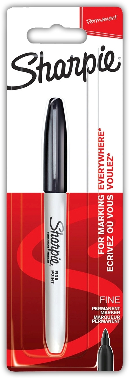 PERMANENT MARKER,(Bullet) Fine Black I/cd (Sharpie) [Splittable]